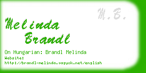 melinda brandl business card